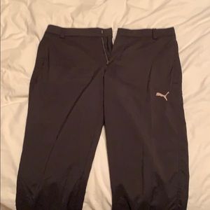 Black puma golf slacks